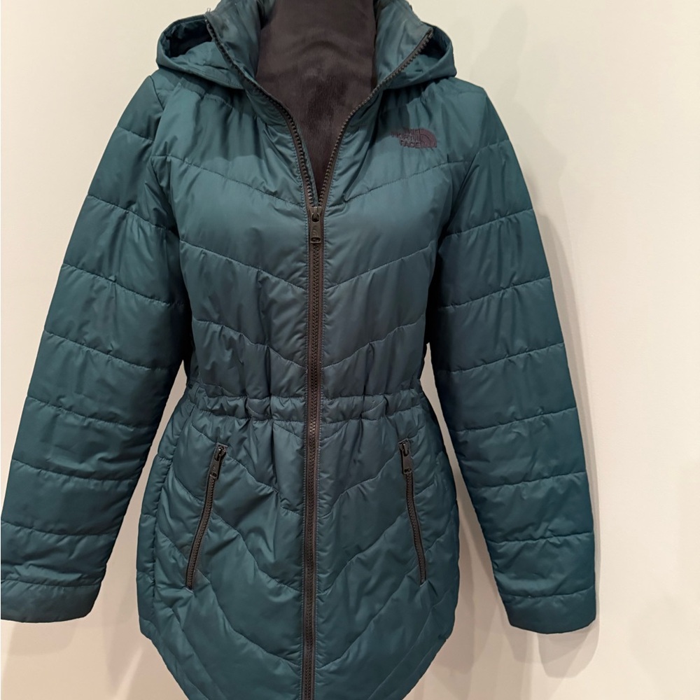 Forest green NorthFace Hooded Women's Jacket